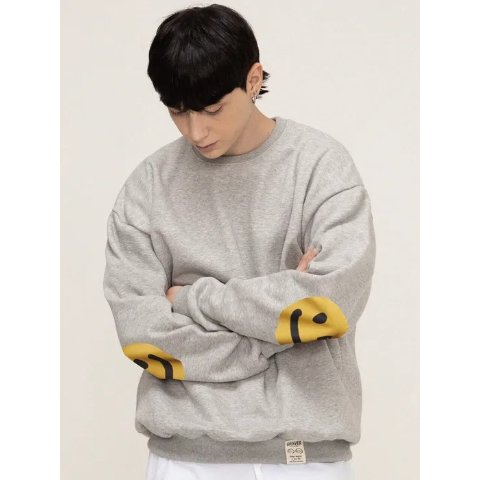 Elbow Drawing Dot Smile White Clip Sweatshirt 笑脸卫衣95.00