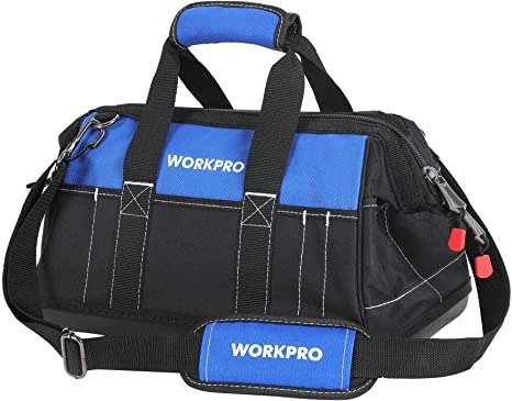 16-inch Wide Mouth Tool Bag with Water Proof Molded Base