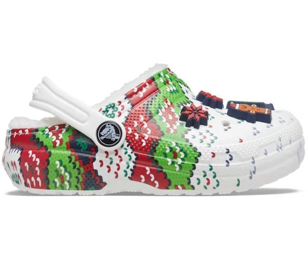 Kids' Classic Lined Holiday Charm Clog