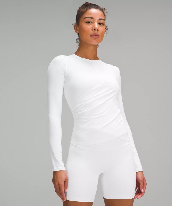 Light SmoothCover Wrap-Front Long-Sleeve Shirt