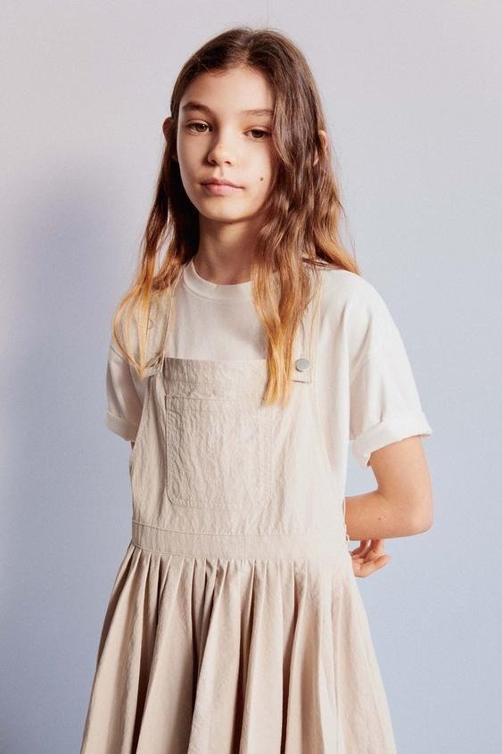 PLEATED PINAFORE DRESS