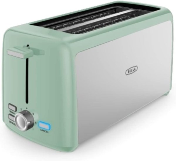 4 Slice Long Slot Toaster, Stainless Steel and Sage