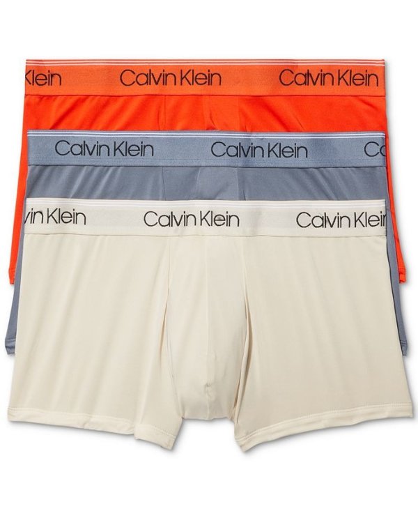 Men's 3-Pack Microfiber Stretch Low-Rise Trunks Underwear