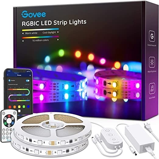 Rgbic Led Strip Lights, App and Remote Control for Bedroom, Living Room, Kitchen, and Party