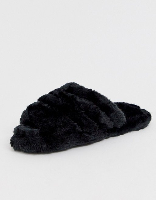 faux fur slippers | ASOS