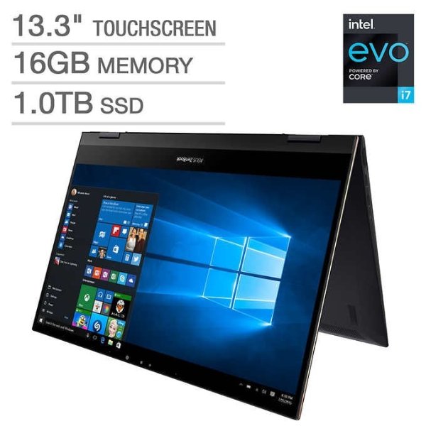 13.3" ZenBook 2-in-1 UX371EA Intel Evo Platform Laptop - 11th Gen Intel Core i7-1165G7 - 4K Ultra HD - Windows 10 Professional