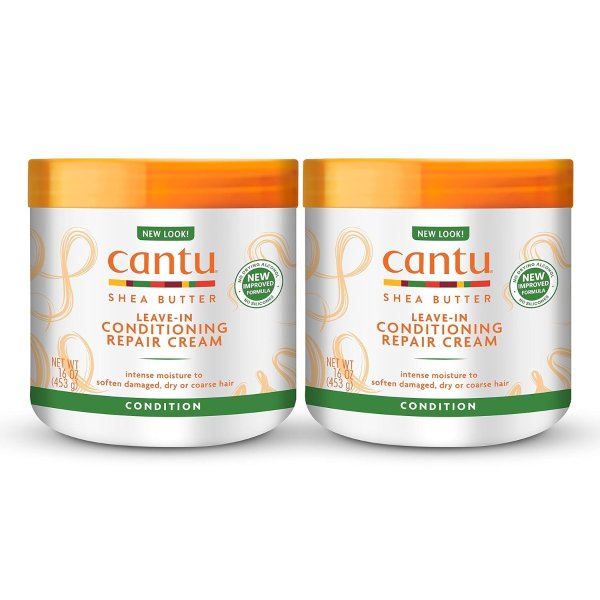 Cantu Leave-In Conditioning Repair Cream with Shea Butter, 16 oz (Pack of 2)