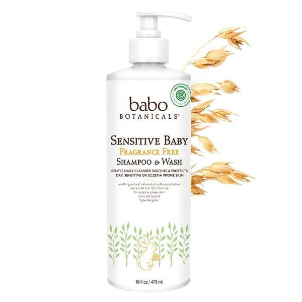 Sensitive Baby Shampoo & Wash - Fragrance Free - 16 oz.