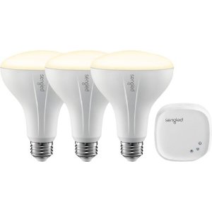 Sengled Element Classic BR30 Smart LED Light Bulbs (3-Pack) with Hub