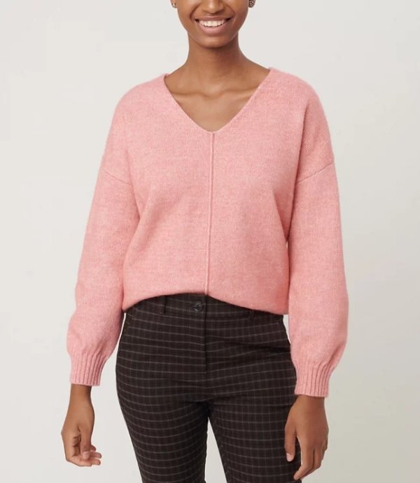 Cozy V-Neck Sweater | LOFT