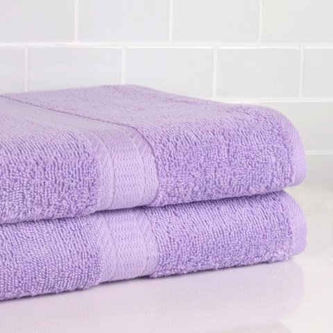 30"x 60"纯棉浴巾2件套 淡紫色