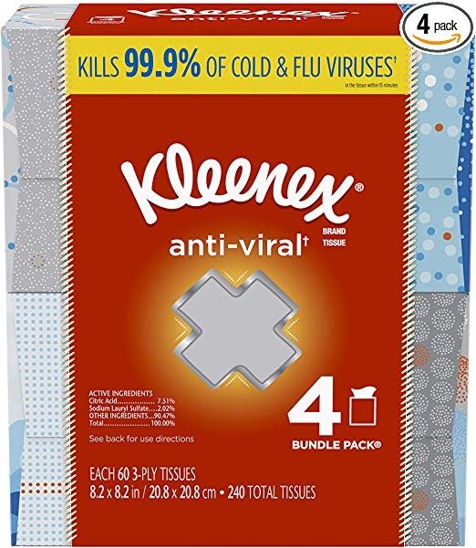 抗病毒面巾纸 4盒，240张
