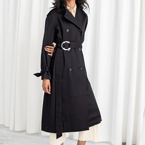 Belted Oversized Lyocell Trenchcoat