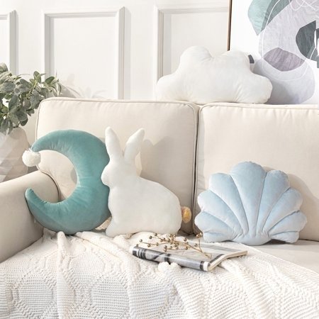 Cloud Decorative Throw Pillow for Kids by Phantoscope, 12" x 20"
