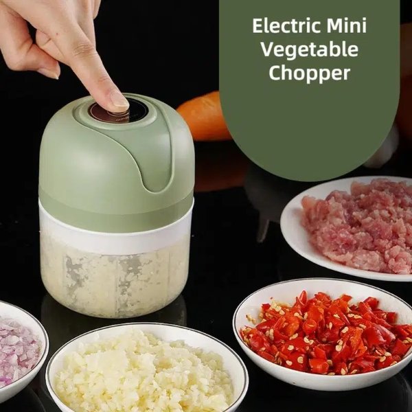 1pc Electric Garlic Chopper, Onion Chopper, Usb Charging Vegetable Mincer, Electric Mini Chopper, Food Processor, Kitchen Tools | Today's Best Daily Deals | Temu