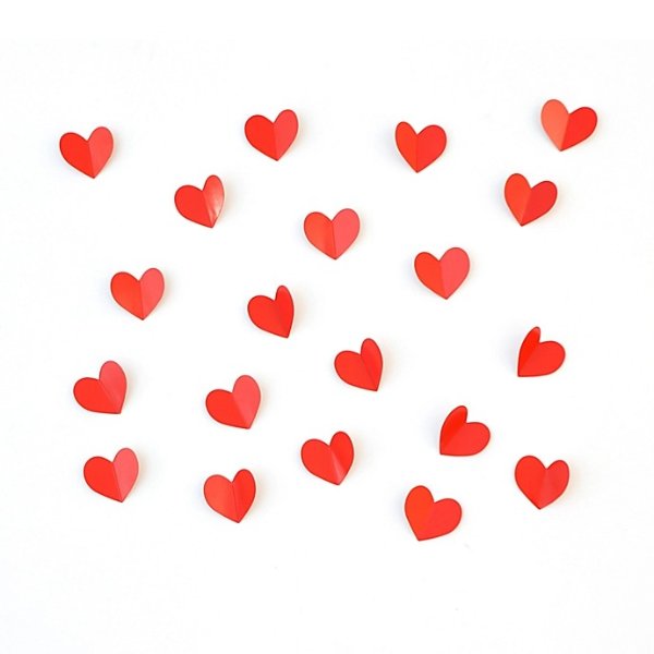 H for Happy™ 120-Count Stick-On Valentine's Day Hearts in Red | Bed Bath & Beyond