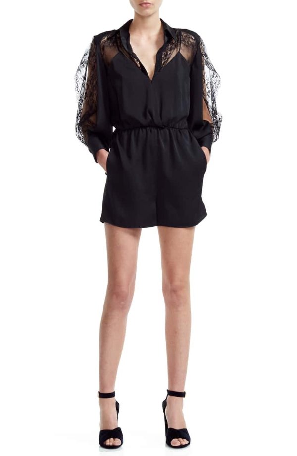 Ines Lace Sleeve Romper
