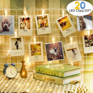 COOLWAS LED Photo Clip String Lights