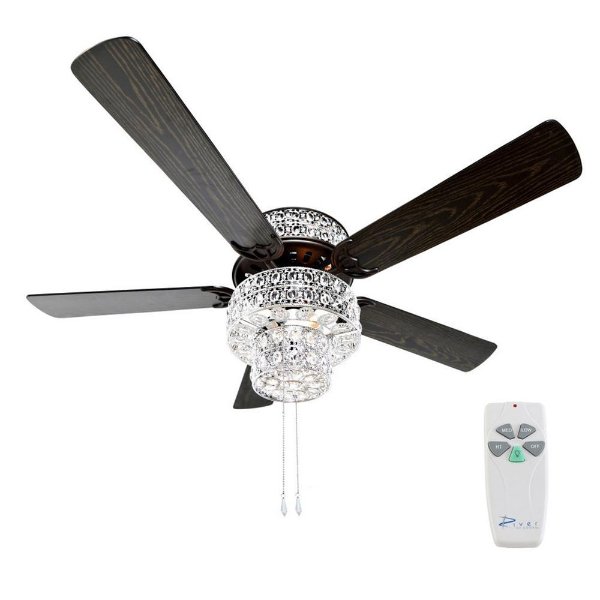 52 in. Silver Punched Metal Ceiling Fan