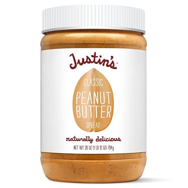 JUSTIN'S Classic No Stir Gluten-Free Peanut Butter Spread, 28 Ounce Jar