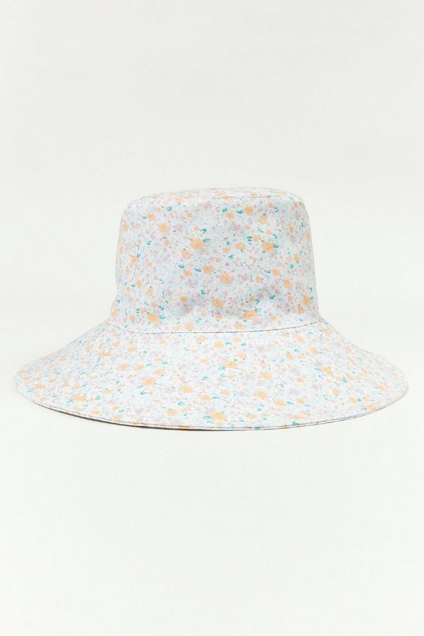 bloom bucket hat with ties
