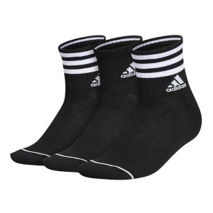 adidas Women's 3-Stripe High Quarter Socks (3-Pair) with Arch Compression for a Secure Fit