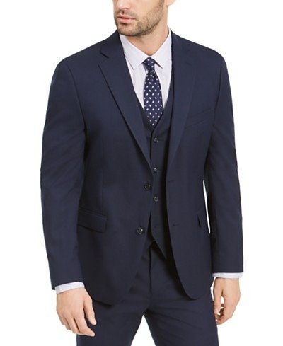 Men's Slim-Fit Stretch Solid Suit Separates, Created for Macy's Men's Slim-Fit Stretch Solid Suit Jacket, Created for Macy's Men's Slim-Fit Stretch Solid Suit Pants, Created for Macy's Men's Slim-Fit Stretch Solid Suit Vest, Created for Macy's