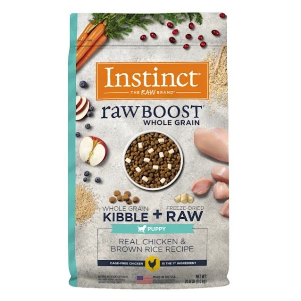 Instinct Raw Boost Puppy Whole Grain Real Chicken & Brown Rice Recipe Dry Food with Freeze-Dried Raw Pieces, 20 lbs. | Petco