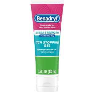 Benadryl Anti Itch Gel, Relief of Outdoor Itches Associated with Poison Ivy, Topical Analgesic, Cooling Relief, Diphenhydramine, 3.5 oz