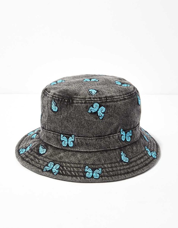 AE Denim Butterfly Bucket Hat
