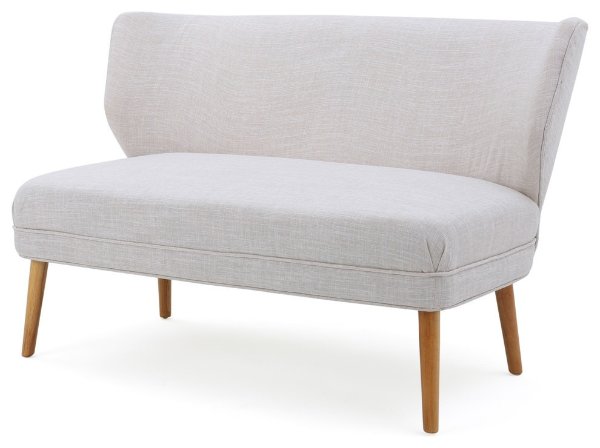 GDF Studio Dumont Mid Century Modern Fabric Loveseat Sofa Settee - Midcentury - Loveseats - by GDFStudio
