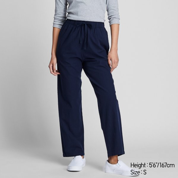 WOMEN COTTON RELAX ANKLE-LENGTH PANTS
