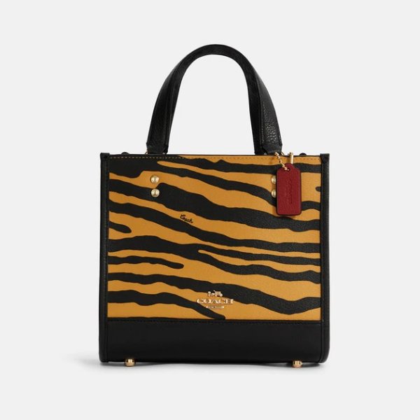 COACH Dempsey Tote 22 With Tiger Print