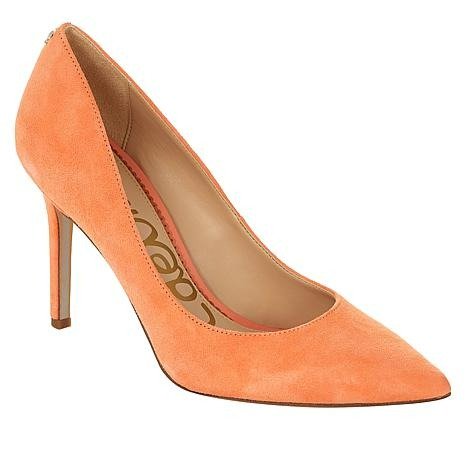 Hazel Leather or Suede Pointed-Toe Pump - 20049146 | HSN
