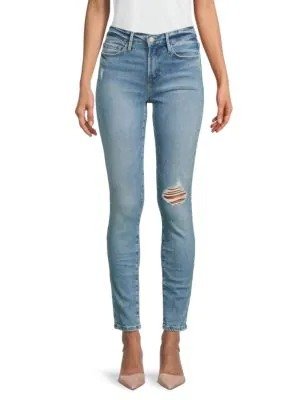 Mid Rise Light Wash Skinny Ankle Jeans