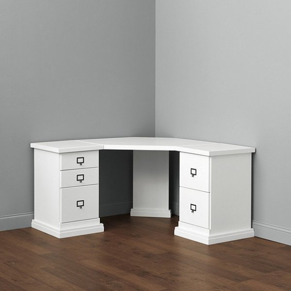 Original Home Office™ Corner Desk with Two 1-Cabinet Credenzas with Wood Top | Ballard Designs