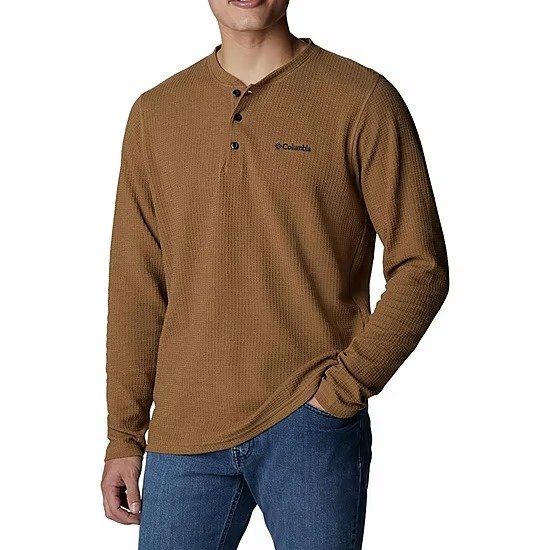 Pine Peak™ Mens Long Sleeve Regular Fit Henley Shirt