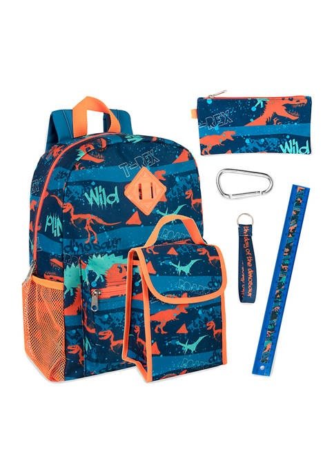 Dino 6 in 1 Backpack Set