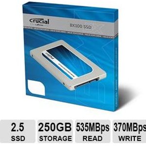 Crucial BX100 250GB SATA 2.5" 固态硬盘SSD - CT250BX100SSD1