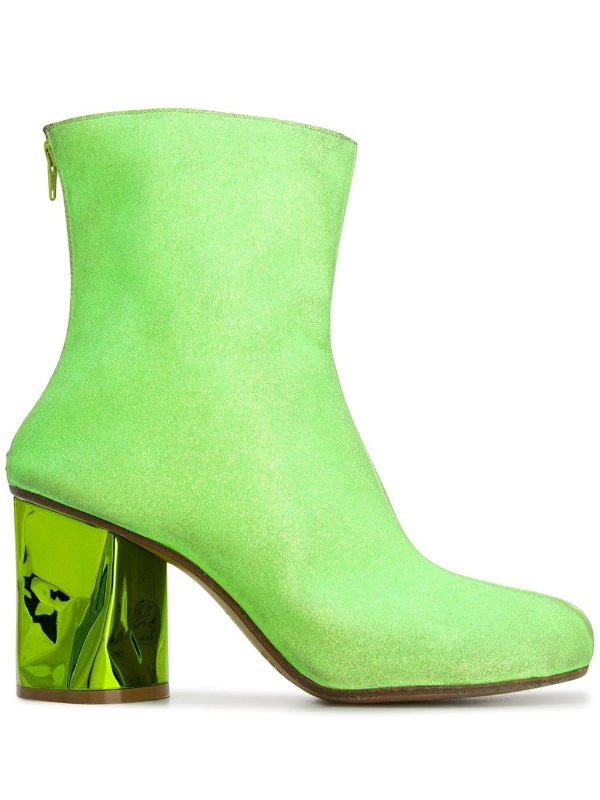荧光绿短靴