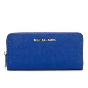 MICHAEL Michael Kors  Jet Set Saffiano Continental Saffiano Wallet, Electric Blue @ Neiman Marcus