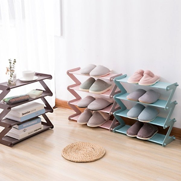 Foldable Stainless Steel Frame Shoes Storage Rack