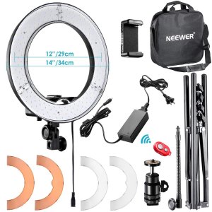 Neewer RL-12 LED Ring Light 14" outer/12 on Center with Light Stand