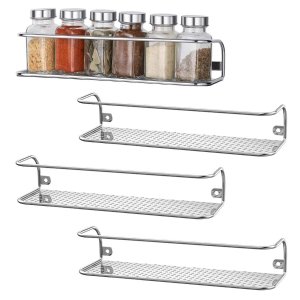NEX Spice Rack Organizer for Cabinet Wall Mount, 4 Pack