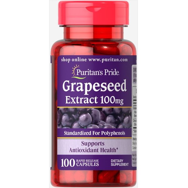 Grapeseed Extract 100 mg 100 Capsules | Columbus Day Sale Supplements | Puritan's Pride