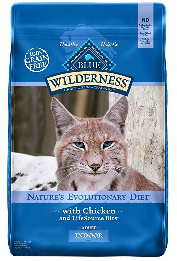 Wilderness High Protein Grain Free, Natural Adult Indoor Dry Cat Food, Chicken 11-lb