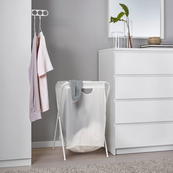 JALL Laundry bag with stand, white, 18 gallon - IKEA