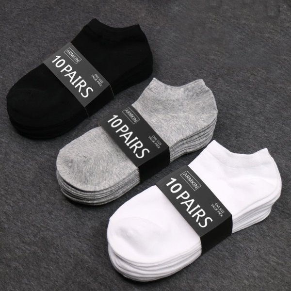 2.99US $ 64% OFF|10 Pairs Solid Color Women Socks Breathable Sports socks Casual Boat socks Comfortable Cotton Ankle Socks Size 36 44 white black|Sock Slippers| - AliExpress
