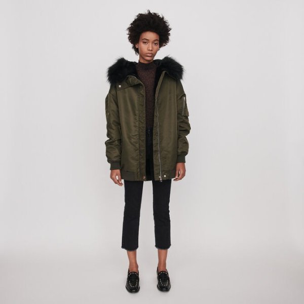 119GERO Bomber-style parka with hood