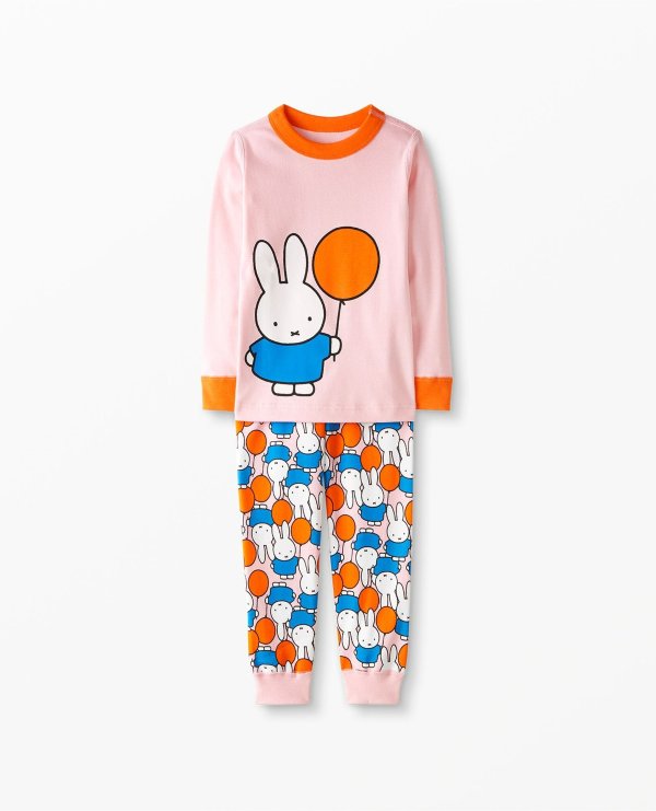 Miffy Graphic Long John Pajamas In Organic Cotton